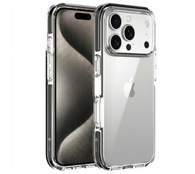Coverzs iPhone 17 Pro Max transparant shockproof hoesje (zwart) Coverzs iPhone 17 Pro Max transparant shockproof hoesje (zwart)