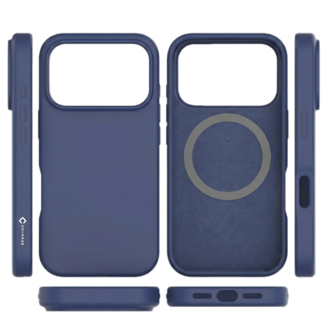 Coverzs Coverzs iPhone 17 Pro Max liquid siliconen MagSafe hoesje (blauw)
