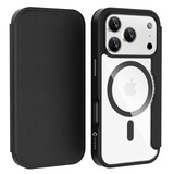 Coverzs iPhone 17 Pro Max MagSafe bookcase (transparant / zwart)