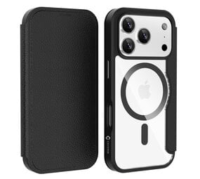 Coverzs iPhone 17 Pro Max MagSafe bookcase (transparant / zwart)