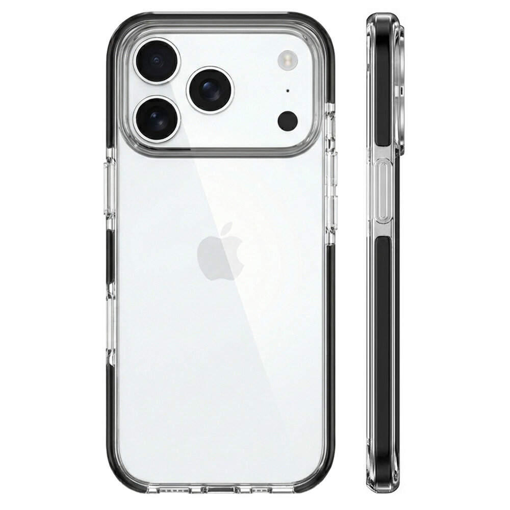 Coverzs Coverzs iPhone 17 Pro transparant shockproof hoesje (zwart)
