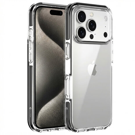 Coverzs Coverzs iPhone 17 Pro transparant shockproof hoesje (zwart)