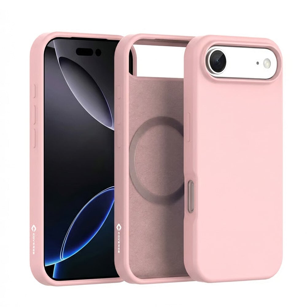 Coverzs Coverzs iphone Air liquid siliconen MagSafe hoesje (roze)