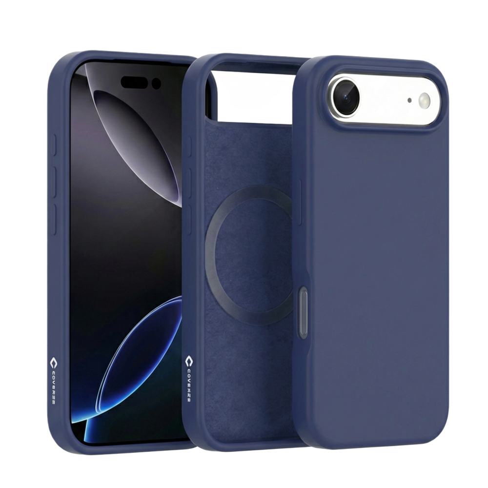 Coverzs Coverzs iphone Air liquid siliconen MagSafe hoesje (blauw)