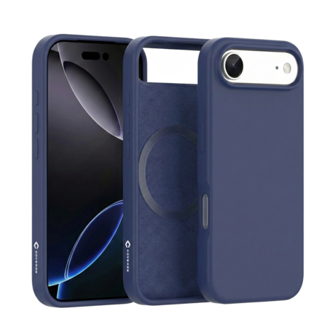 Coverzs Coverzs iphone Air liquid siliconen MagSafe hoesje (blauw)