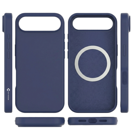 Coverzs Coverzs iphone Air liquid siliconen MagSafe hoesje (blauw)