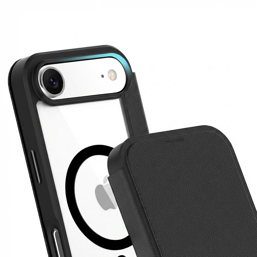 Coverzs Coverzs iphone Air MagSafe bookcase (transparant / zwart)