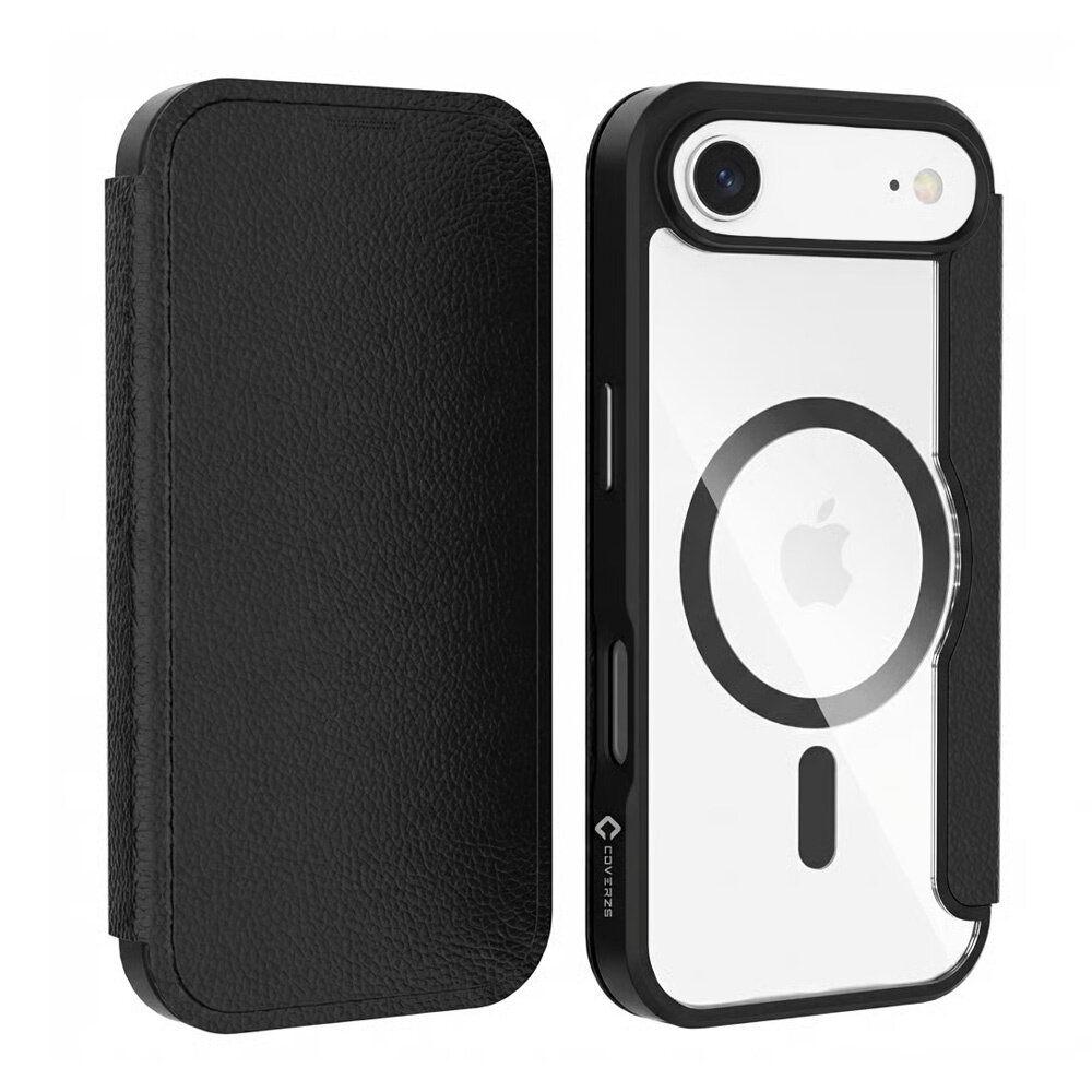 Coverzs Coverzs iphone Air MagSafe bookcase (transparant / zwart)
