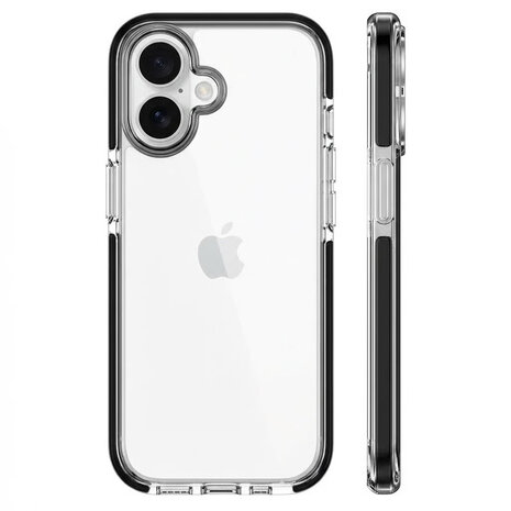 Coverzs Coverzs iPhone 17 transparant shockproof hoesje (zwart)