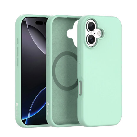 Coverzs Coverzs iPhone 17 liquid siliconen MagSafe hoesje (groen)