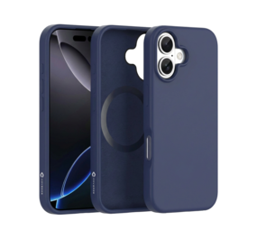 Coverzs iPhone 17 liquid siliconen MagSafe hoesje (blauw)