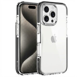 Coverzs iPhone 16 Pro transparant shockproof hoesje (zwart)