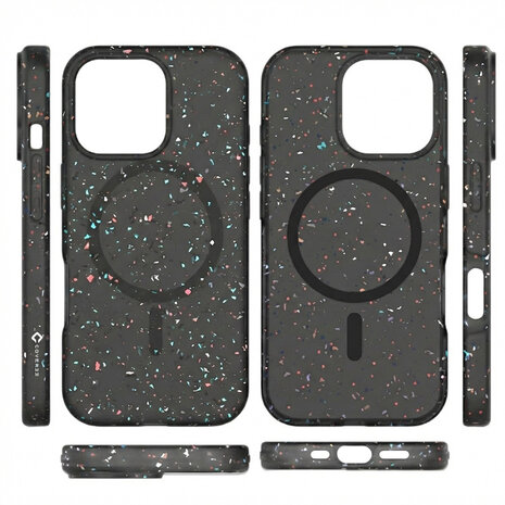 Coverzs Coverzs iPhone 16 Pro gerecycled MagSafe hoesje (zwart)