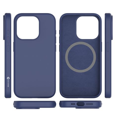 Coverzs Coverzs iPhone 16 Pro liquid siliconen MagSafe hoesje (blauw)