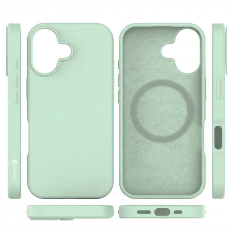 Coverzs Coverzs iPhone 16 liquid siliconen MagSafe hoesje (groen)