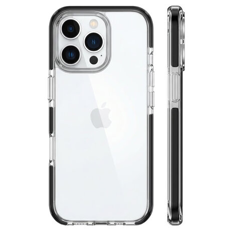 Coverzs Coverzs iPhone 15 Pro Max transparant shockproof hoesje (zwart)