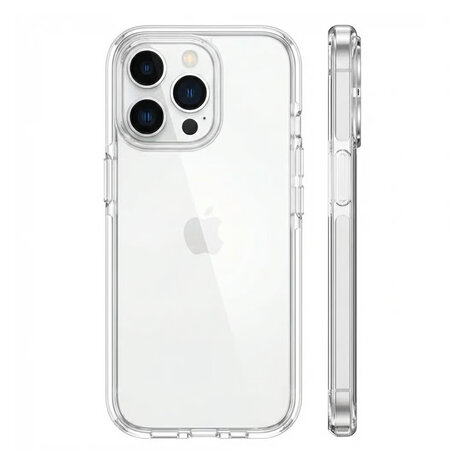 Coverzs Coverzs iPhone 15 Pro Max transparant shockproof hoesje (wit)