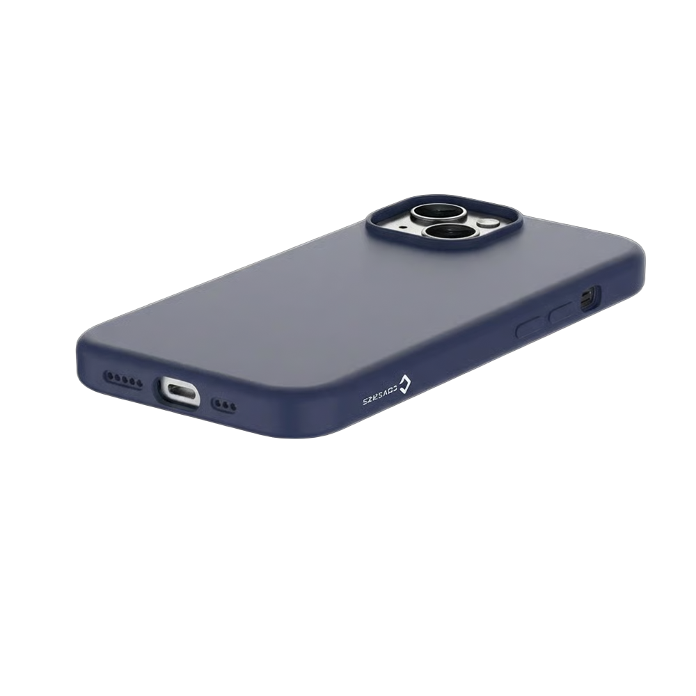 Coverzs Coverzs iPhone 15 liquid siliconen MagSafe hoesje (blauw)