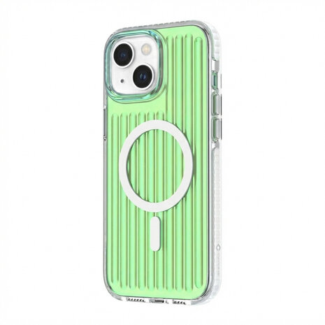 Coverzs Coverzs iPhone 15 Gradient MagSafe hoesje (groen)