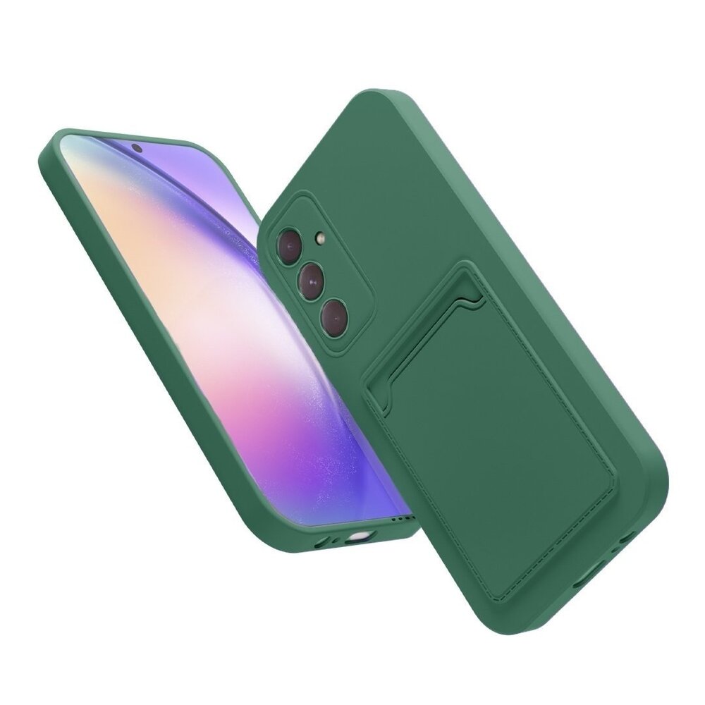 ShieldCase® ShieldCase Samsung Galaxy A37 siliconen hoesje met pasjeshouder (donkergroen)