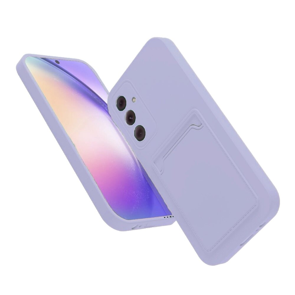 ShieldCase® ShieldCase Samsung Galaxy A57 siliconen hoesje met pasjeshouder (paars)