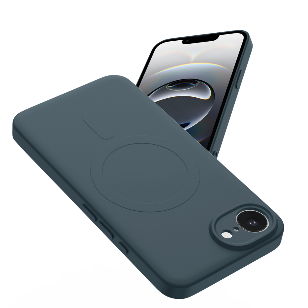 ShieldCaseÂ® SchieldCase iPhone 17e Siliconen MagSafe back cover (donkerblauw)