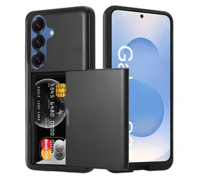 ShieldCase® Samsung Galaxy A17 kaarthouder case met slider (zwart)