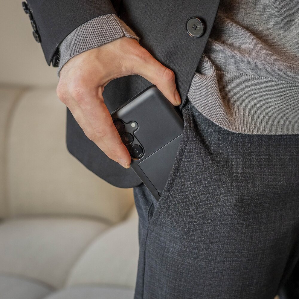 ShieldCase® ShieldCase  Samsung Galaxy A17 kaarthouder case met slider (zwart)