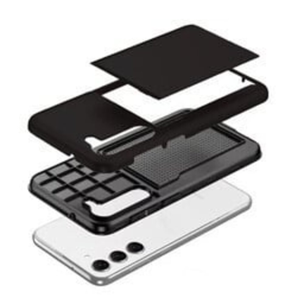 ShieldCase® ShieldCase  Samsung Galaxy A17 kaarthouder case met slider (zwart)