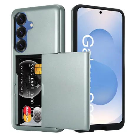 ShieldCase® ShieldCase  Samsung Galaxy A17 kaarthouder case met slider (legergroen)