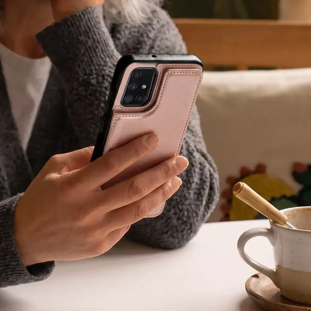 ShieldCase® ShieldCase Samsung Galaxy A51 wallet case (roze)