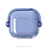 Coverzs AirPods 4 TPU & PC clear case (transparant / blauw)