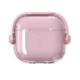 Coverzs AirPods 4 TPU & PC clear case (transparant / roze)