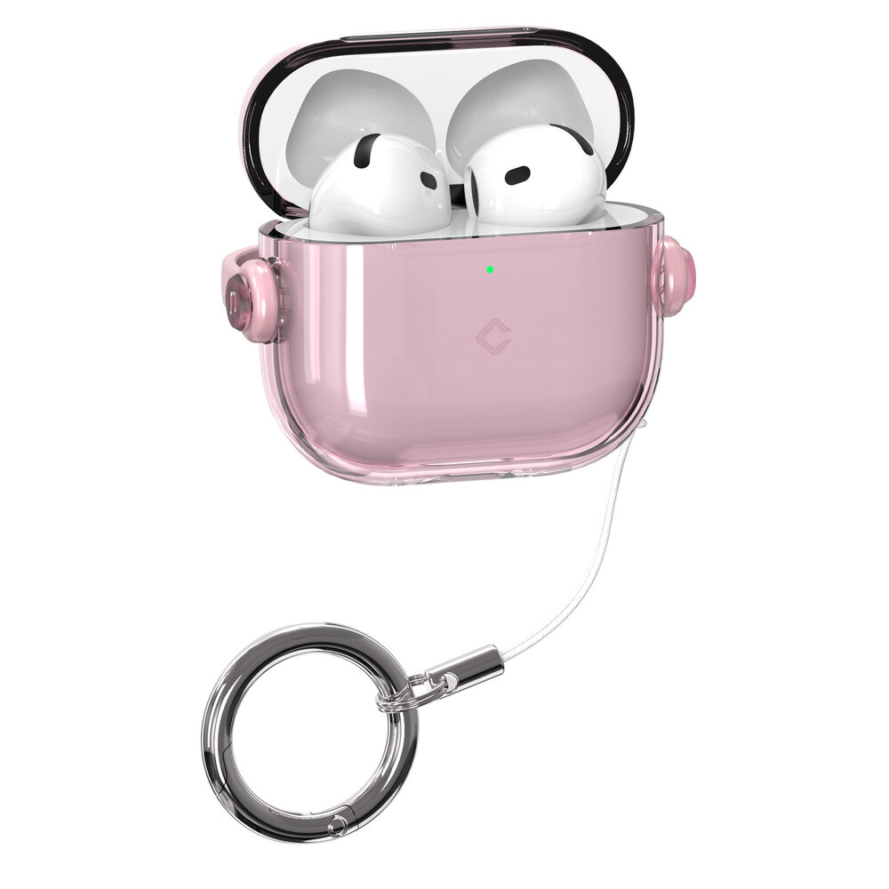 Coverzs Coverzs AirPods 4 TPU & PC clear case (transparant / roze) Coverzs Coverzs AirPods 4 TPU & PC clear case (transparant / roze)