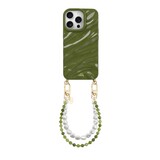 xoxo Wildhearts iPhone 15 Pro Max - Glaze Cord Case - Deep Olives & Pearls