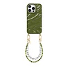xoxo Wildhearts xoxo Wildhearts iPhone 14 Pro - Glaze Cord Case - Deep Olives & Pearls