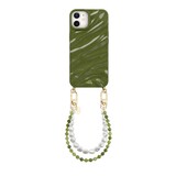 xoxo Wildhearts iPhone 12 - Glaze Cord Case - Deep Olives & Pearls