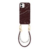 xoxo Wildhearts iPhone 11 - Glaze Cord Case - Burgundy Muse & Pearls