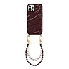 xoxo Wildhearts xoxo Wildhearts iPhone 12 Pro - Glaze Cord Case - Burgundy Muse & Pearls