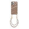 xoxo Wildhearts xoxo Wildhearts iPhone 12 Pro - Glaze Cord Case - Soft Taupe & Pearls