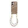 xoxo Wildhearts xoxo Wildhearts iPhone 17 - Glaze Cord Case - Soft Taupe & Pearls
