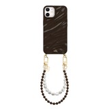 xoxo Wildhearts iPhone 12 - Glaze Cord Case - Brown Sugar & Pearls