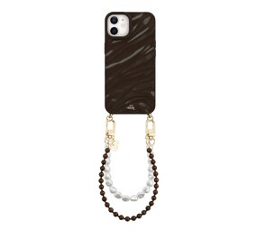 xoxo Wildhearts iPhone 12 - Glaze Cord Case - Brown Sugar & Pearls