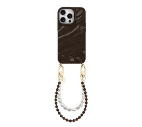 xoxo Wildhearts iPhone 13 Pro - Glaze Cord Case - Brown Sugar & Pearls