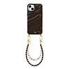 xoxo Wildhearts xoxo Wildhearts iPhone 14 - Glaze Cord Case - Brown Sugar & Pearls