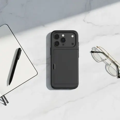ShieldCase® ShieldCase iPhone 18 Pro Kaarthouder case met slider (zwart) ShieldCase® ShieldCase iPhone 18 Pro Kaarthouder case met slider (zwart)