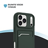 ShieldCase® ShieldCase iPhone 18 Pro siliconen hoesje met pasjeshouder (donkergroen)