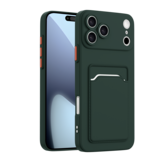 ShieldCase® iPhone 18 Pro Back cover met pasjeshouder (donkergroen)