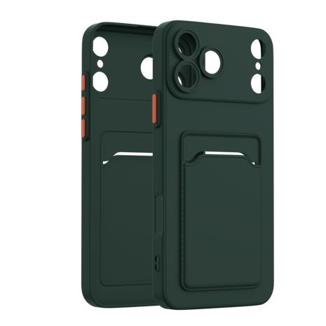 ShieldCase® ShieldCase iPhone 18 Pro Back cover met pasjeshouder (donkergroen)
