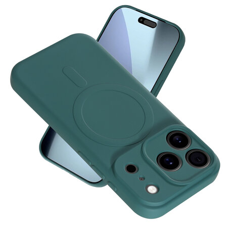 ShieldCase® ShieldCase iPhone 18 Pro Siliconen MagSafe back cover (donkergroen)